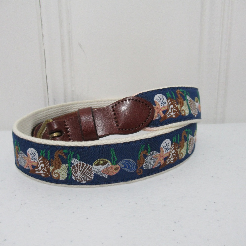 Leather Man Limited Seashell Patterned Canvas Rib… - image 2